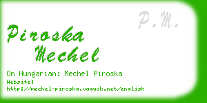 piroska mechel business card